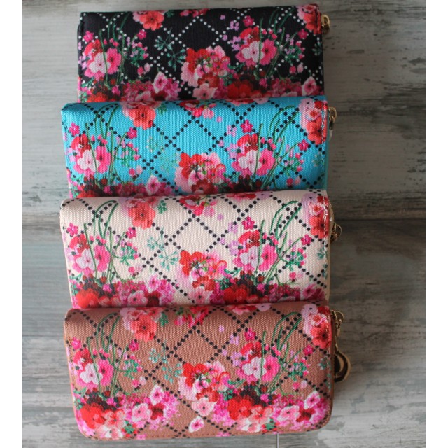 Denarnica rožice več barv