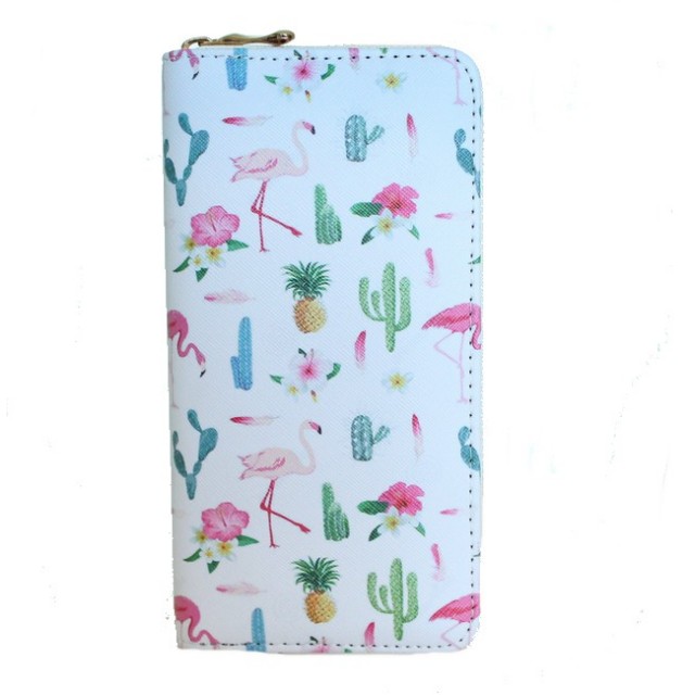 Denarnica BOHO FLAMINGOTI, pisana