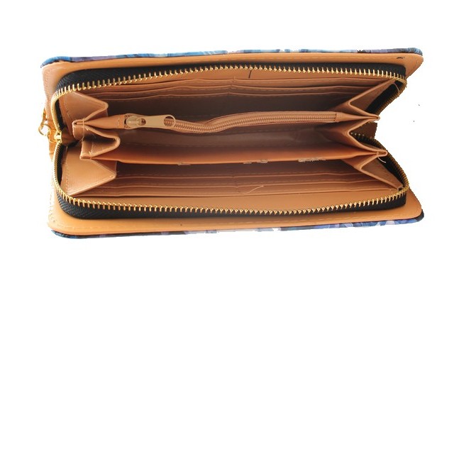 Denarnica modna Flower modra