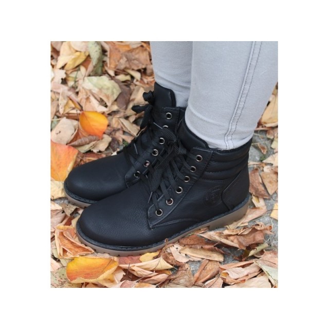 Trendni gležnarji modni črni YD-10 BLACK