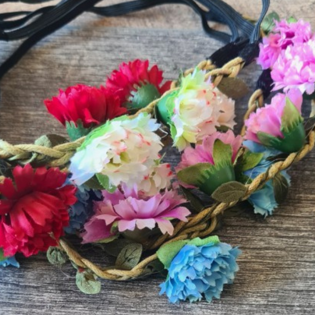 Cvetlični trak za lase, na voljo več barv 