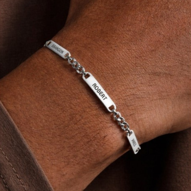Personalizirana moška zapestnica z možnostjo do 3 gravur 