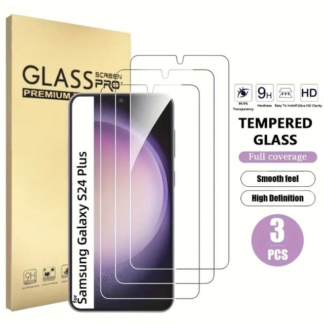 Komplet 3 zaščitnih stekel za mobilni telefon (Samsung Galaxy S24+)