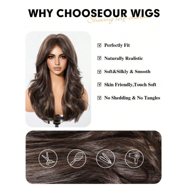 Dolga rjava valovita lasulja