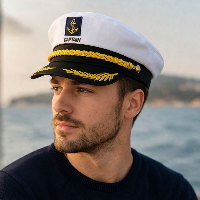 Moška mornarska kapa Captain