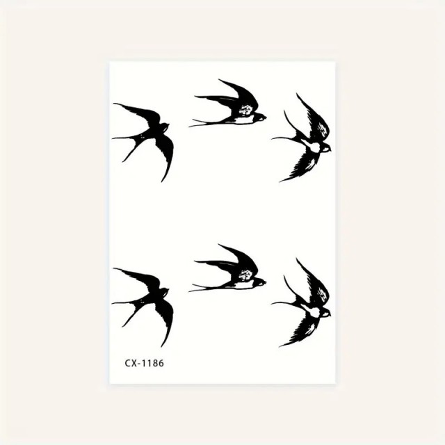 Komplet 2 tattoo začasnih nalepk z lastovkami