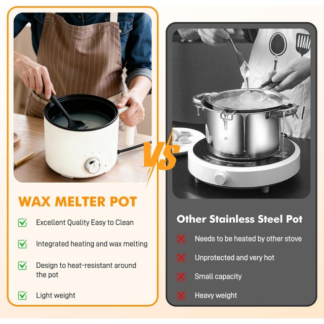 Začetni komplet za izdelavo sveč z električnim talilnikom voska (1,8 L)