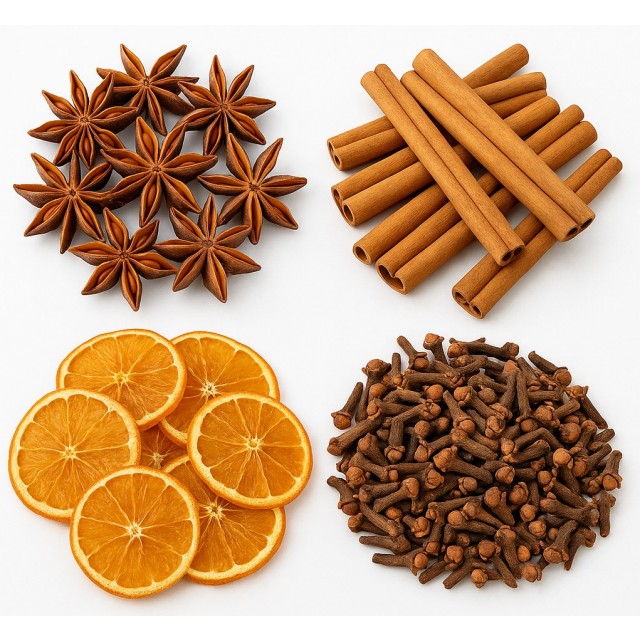 Praznični paket za ustvarjanje naravno dišečih sveč 4x50g