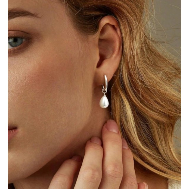 Preprosti elegantni uhani s perlico 2 barvi