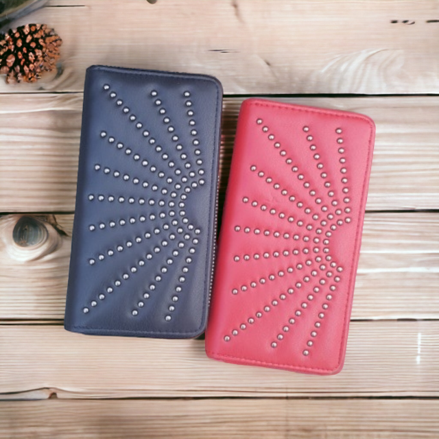 Denarnica z netki spredaj, črna ali rdeča