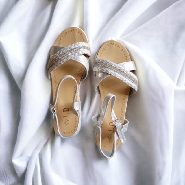 Sandali srebrni poletni LS-04 SILVER