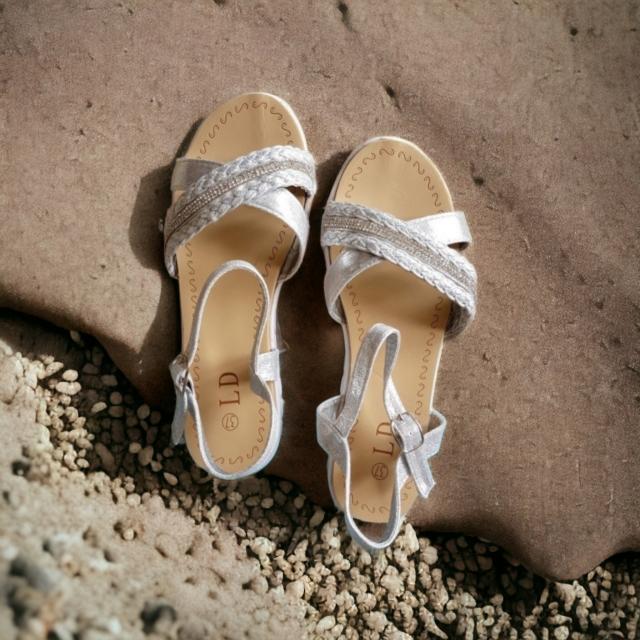 Sandali srebrni poletni LS-04 SILVER