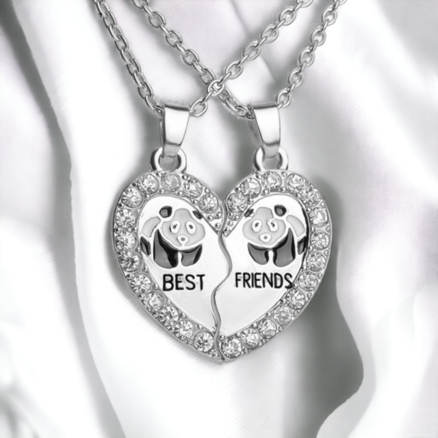 Set 2 verižic BEST FRIENDS, panda