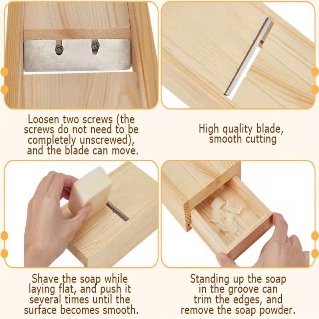 Ročni leseni rezalnik za sveče in mila