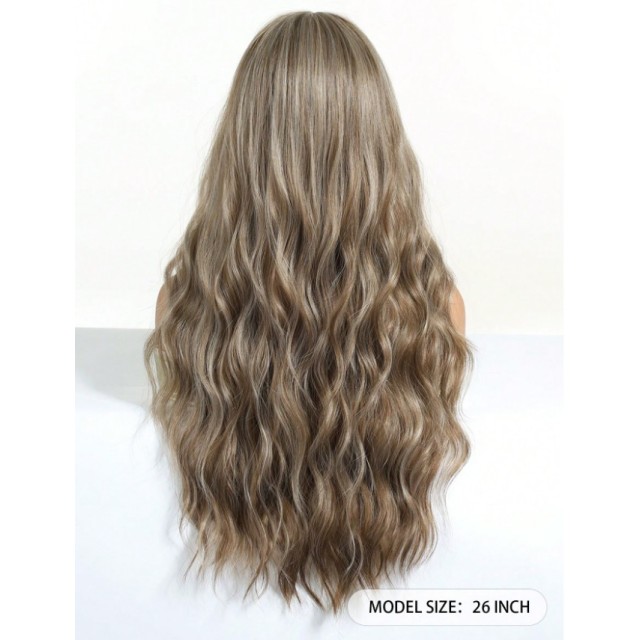 Dolga valovita lasulja rjava blont prameni