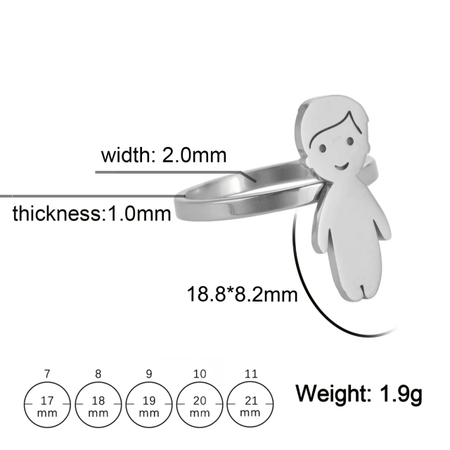 Personaliziran prstan v srebrni barvi z gravuro po vaših željah