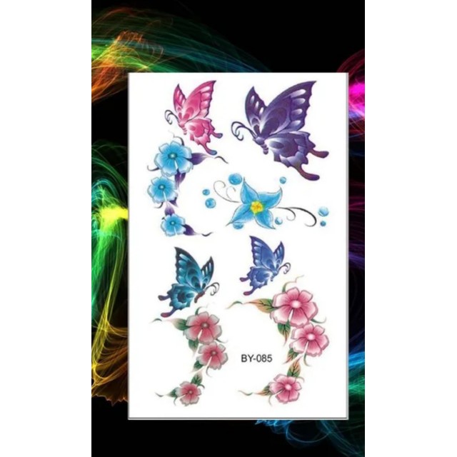 Komplet pisanih tatujev metulji BY-085