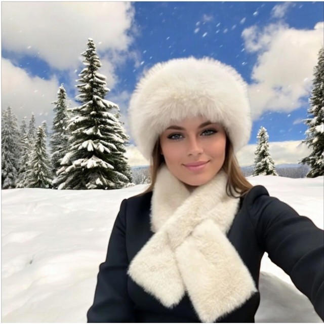 Komplet kapa in šal v mongolskem stilu 2 barvi