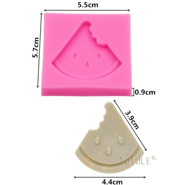 Mini silikonski kalup za dekoracijo sveč lubenica 