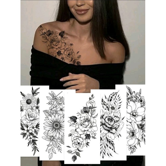 Set 5 večjih tattoo nalepk 