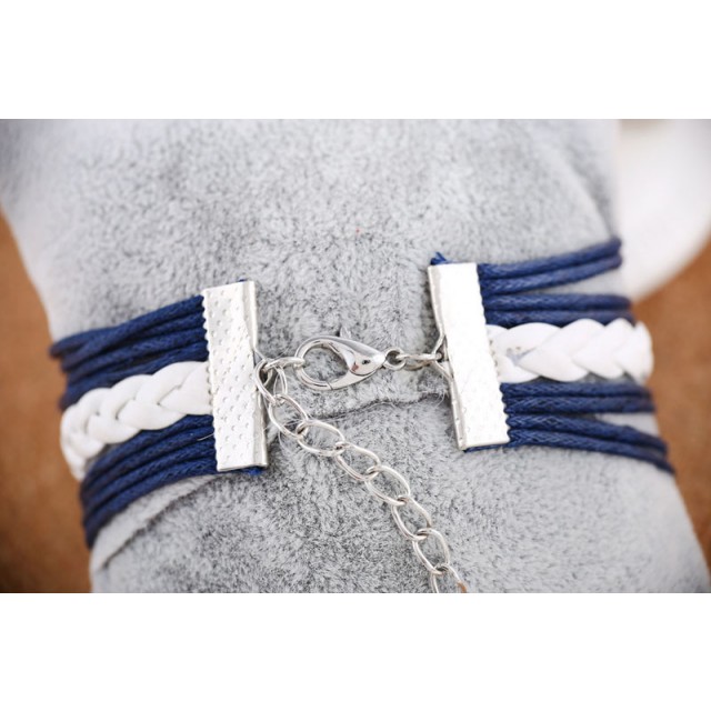 Infinity zapestnica temno modra Love Believe