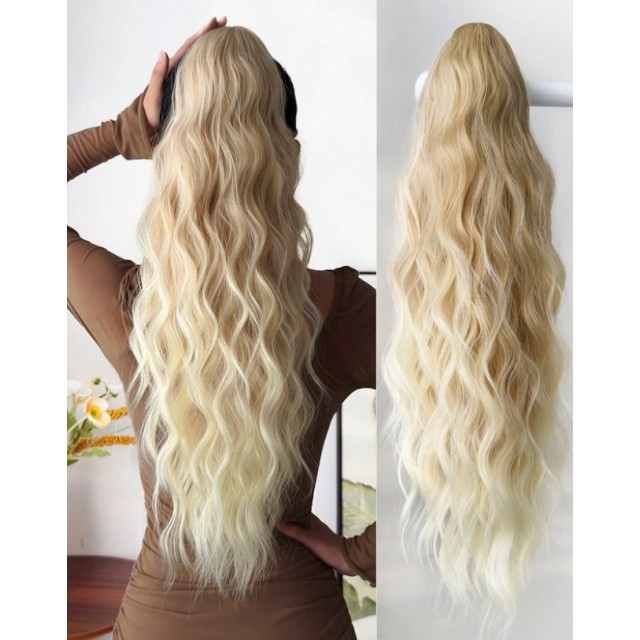 Dolg valovit podaljšek na klipsno blont