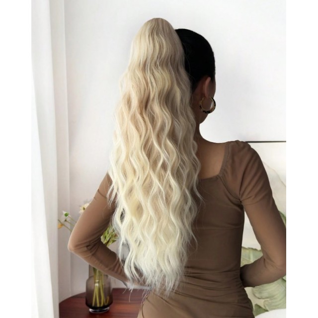 Dolg valovit podaljšek na klipsno blont