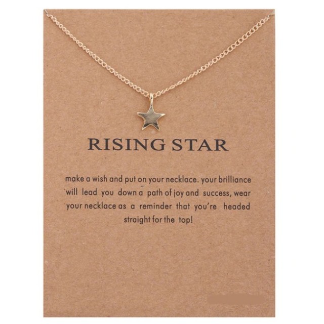 Verižica v zlati barvi, s posvetilom,RISING STAR