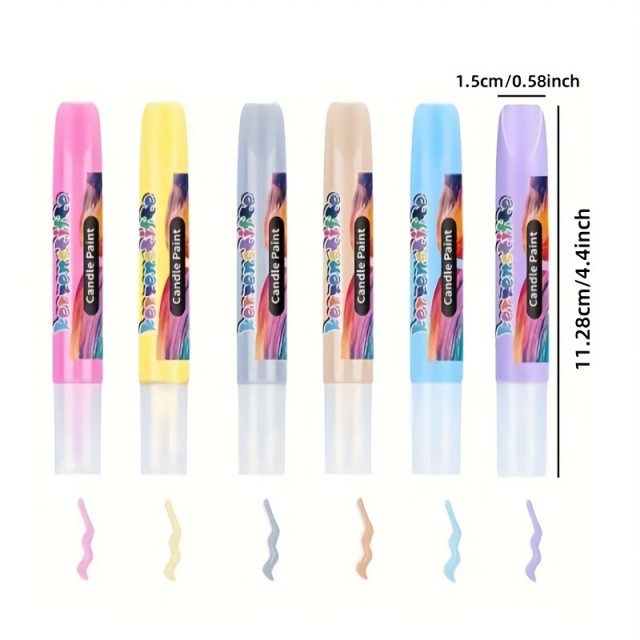 Set 6 barvnih svinčnikov za sveče, risanje po svečah SET A 