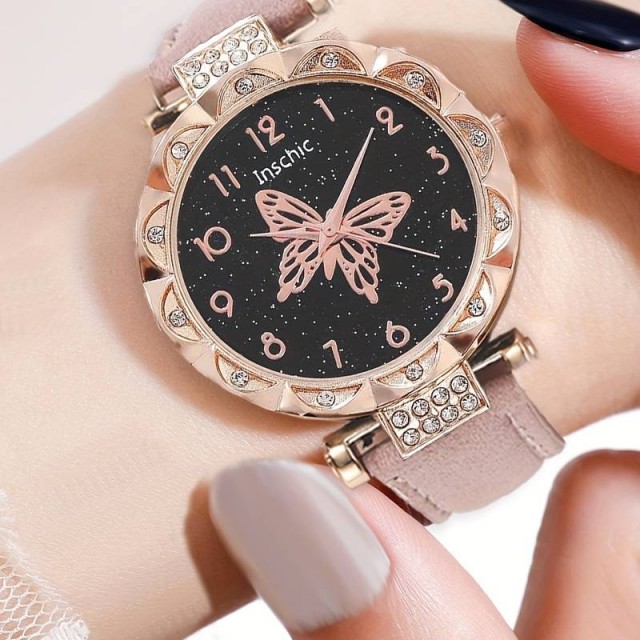 Komplet ura z metuljem in zapestnico