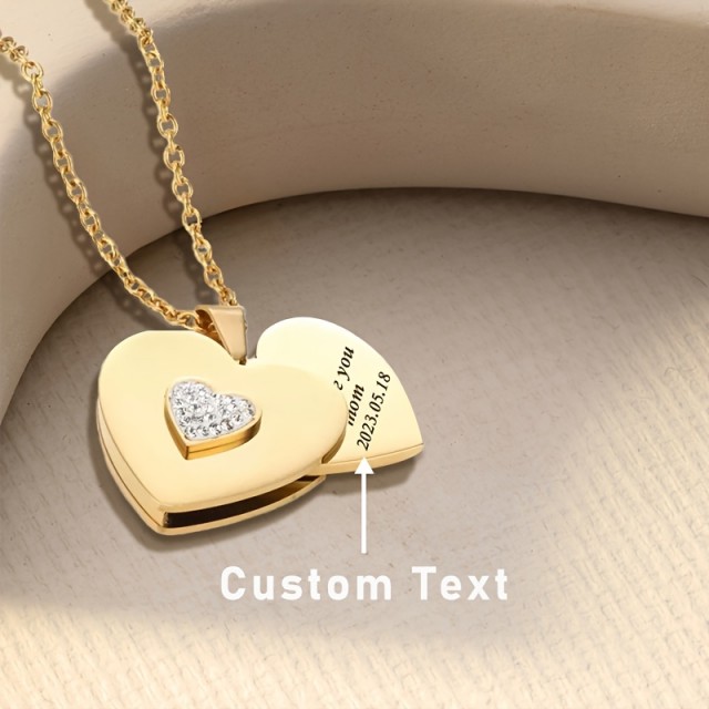 Personalizirana ogrlica z dvojnim srcem in možnostjo gravure