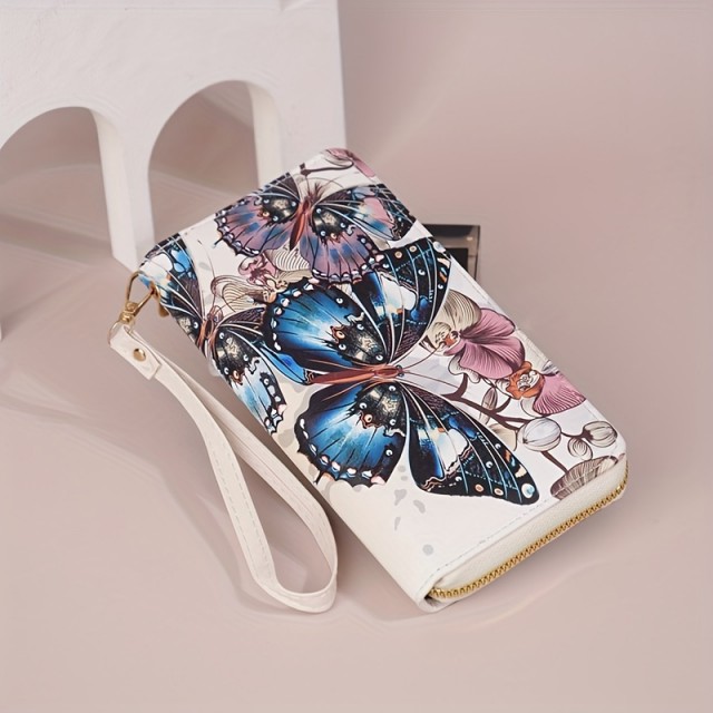 Prelepa denarnica s potiskom metuljčkov