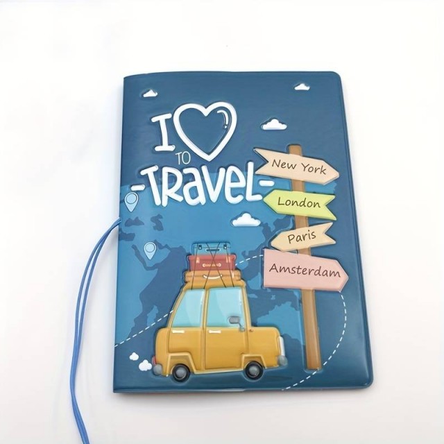 Moder etui za potni list NEW YORK, LONDON, PARIS,AMSTERDAM