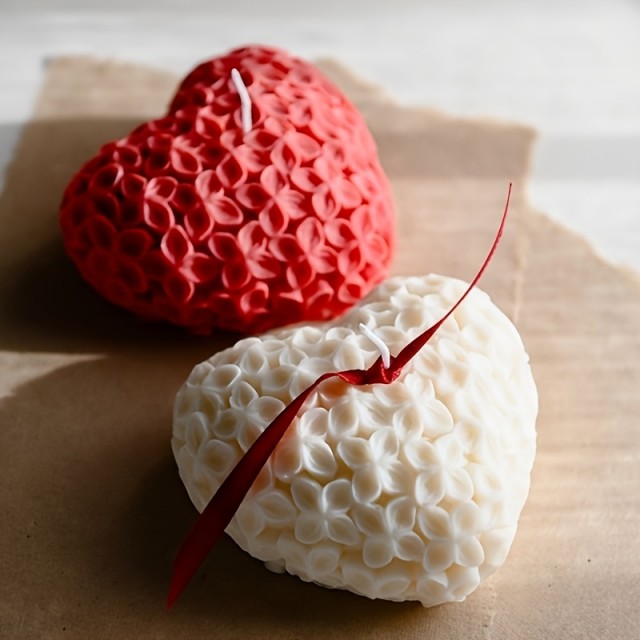 DIY srčasti cvetlični silikonski model za sveče & ročno izdelana mila 