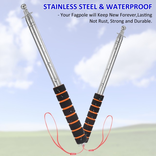 Prenosni teleskopski zastavni drog 