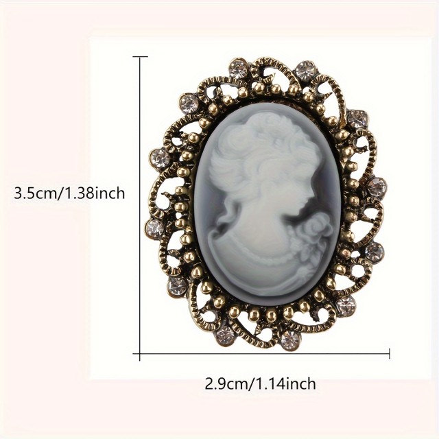 Elegantna broška v viktorijanskem slogu več barv 