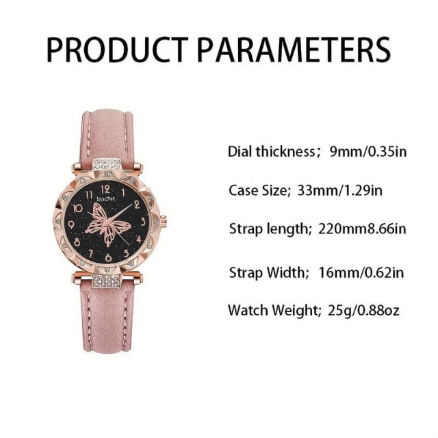 Komplet ura z metuljem in zapestnico