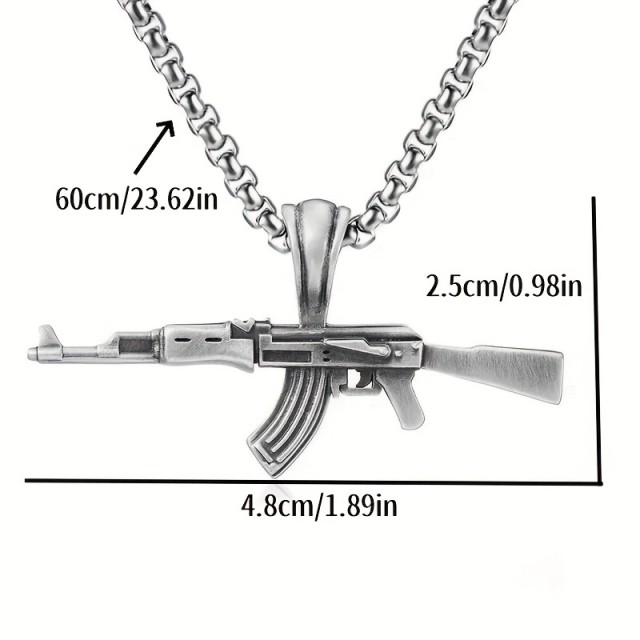 Moška verižica z obeskom puške