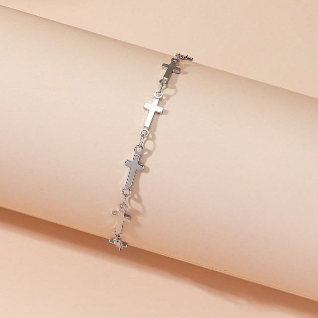 Zapestnica z majhnimi križi nerjaveče jeklo