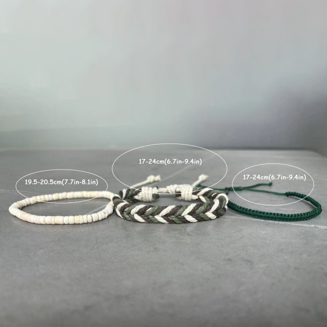 Komplet 3 moških pletenih zapestnic 