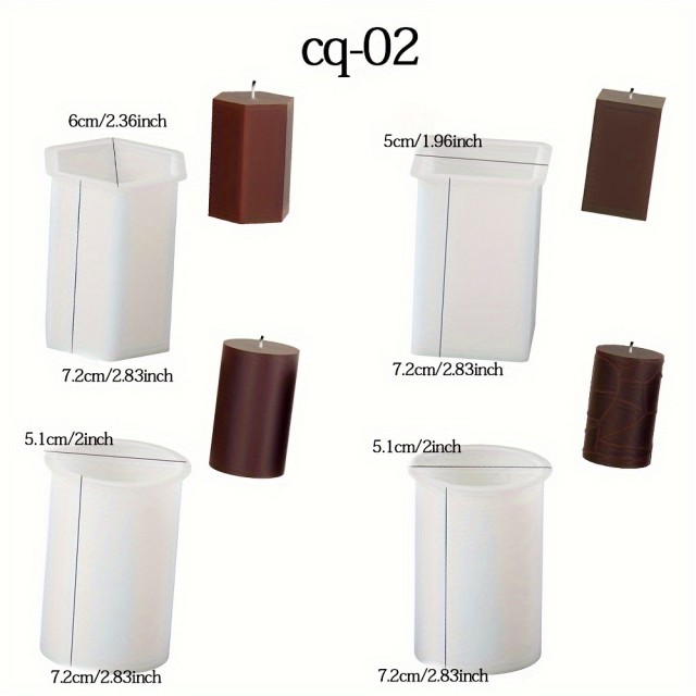 Komplet 4 kosov silikonskih kalupov za izdelavo sveč