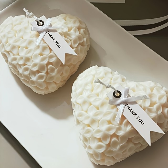 DIY srčasti cvetlični silikonski model za sveče & ročno izdelana mila 