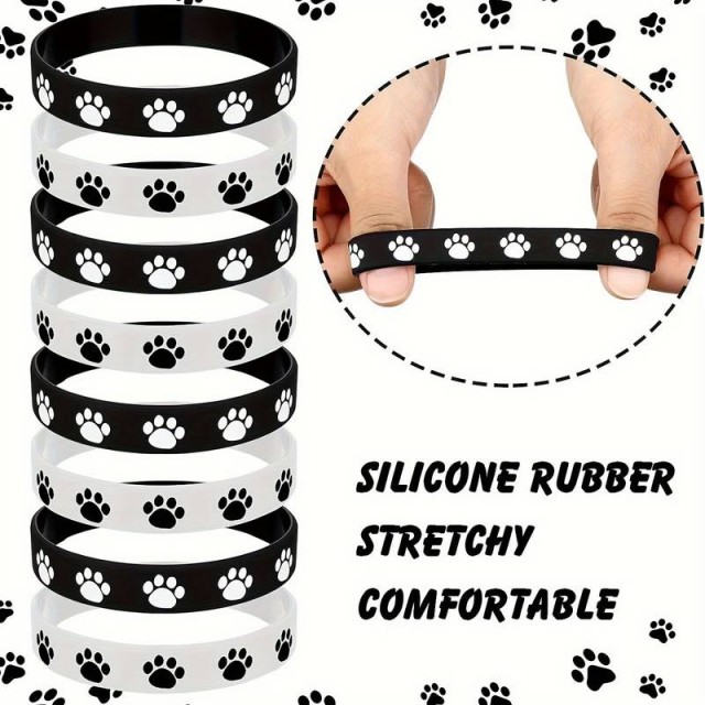 Komplet 2 silikonskih zapestnic s potiskom tačk