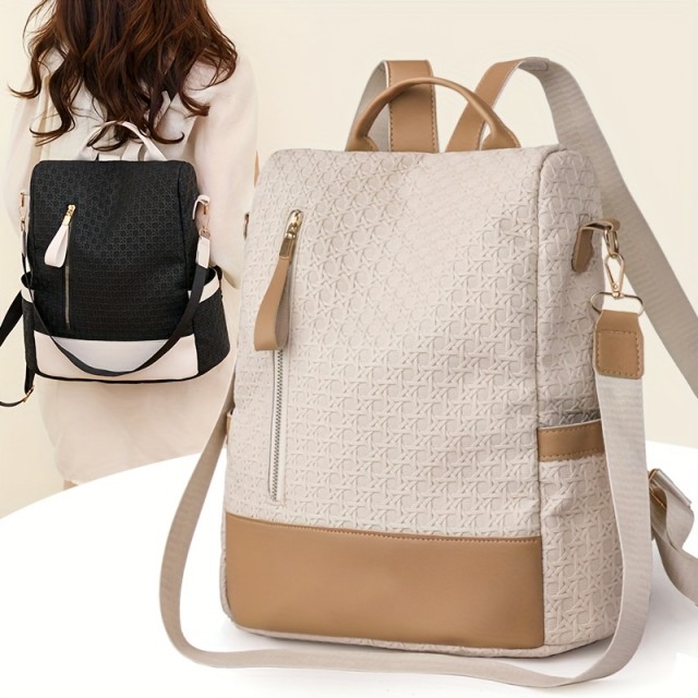 Eleganten nahrbtnik v črno beli ali kaki barvi