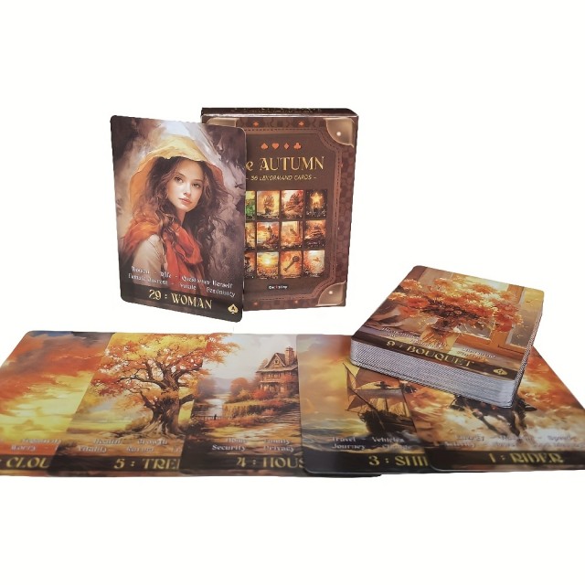 Komplet jesenskih Lenormand kart za prosti čas