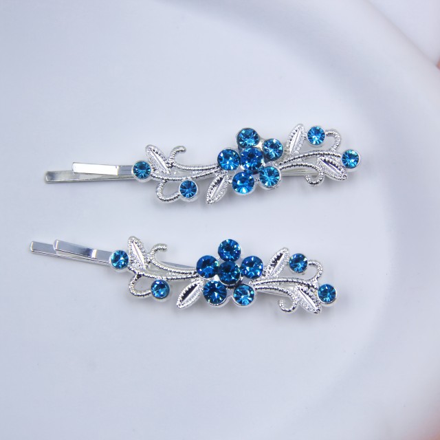 Elegantne sponke za lase s kristalčki – set 2 kosov