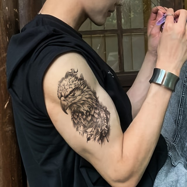Moška začasna tattoo nalepka z orlom