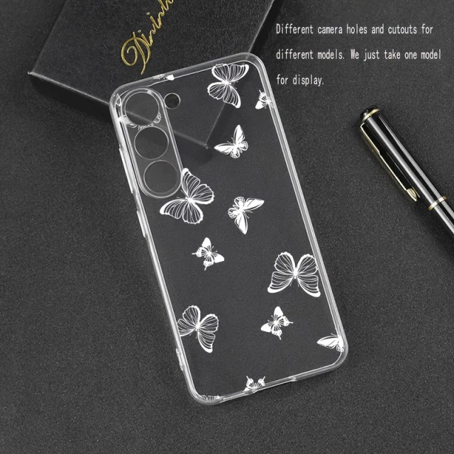 Gumijasti ovitek za mobilni telefon z metulji (Samsung Galaxy A35)
