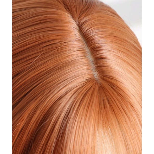 Bakreno rdeča dolga lasulja 