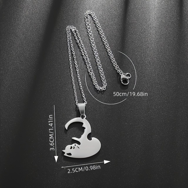 Komplet 2 verižic z obeskom spečih muc 2 barvi